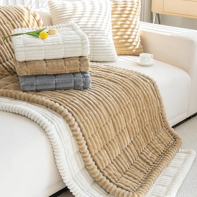 Mivnue Pet Couch Cover, Couch Covers for Dogs, Washable Dog Sofa Covers Couch Protector, Fuzzy Non Slip Couch Slipcover Pet Friendly