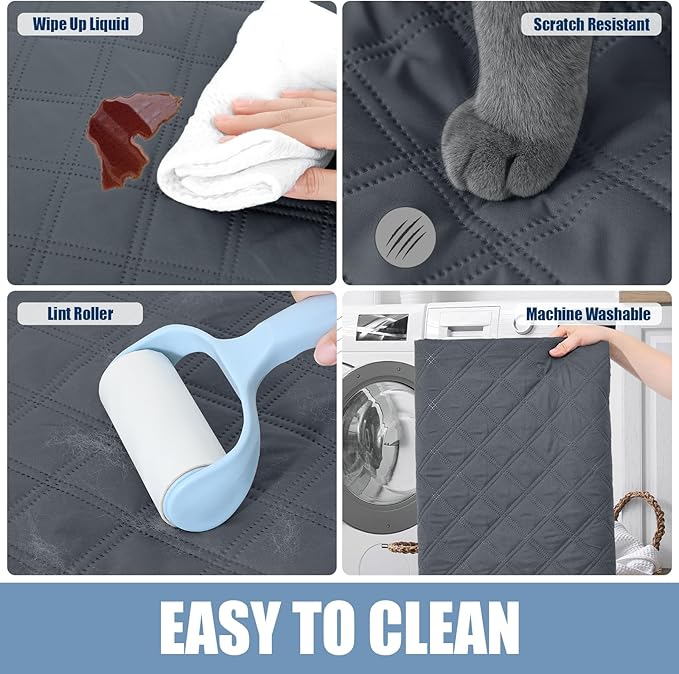 Smiry Waterproof Dog Blanket, Reversible Dog Bed Cover Pet Blanket, Soft Pet Couch Covers for Sofa Washable, Bed Couch Sofa Furniture Protector for Puppy Cat Kids (30"x90", Dark Grey/Black)