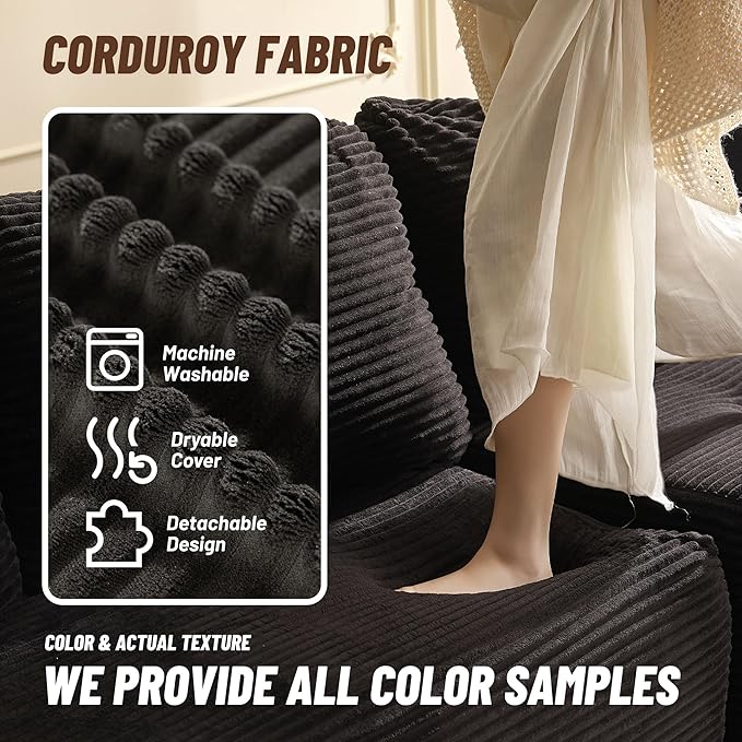 Cozy Square Ottoman, Comfortable Seating, No Assembly Required, Black