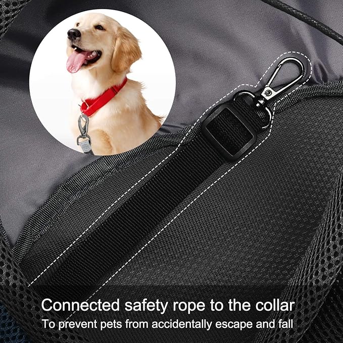 FDJASGY Pet Sling Carrier for Small Dogs Cats,Breathable Mesh Travelling Hand Free Puppy Backpack with Pouch and Adjustable Strap Carrier