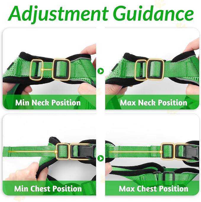 rabbitgoo Cat Harness and Leash for Walking, Escape Proof Soft Adjustable Vest Harnesses for Cats, Easy Control Breathable Reflective Strips Jacket, Grass Green, XXS