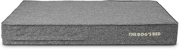 The Dog’s Bed Orthopedic Memory Foam Dog Bed, XL Grey Linen 46x28, Pain Relief for Arthritis, Hip & Elbow Dysplasia, Post Surgery, Lameness, Calming, Waterproof Washable Covers