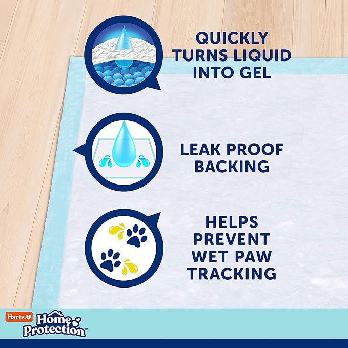 Hartz Home Protection Mountain Fresh Scented Dog Pads, XL 30 Count, Super Absorbent & Won't Leak, Odor Eliminating