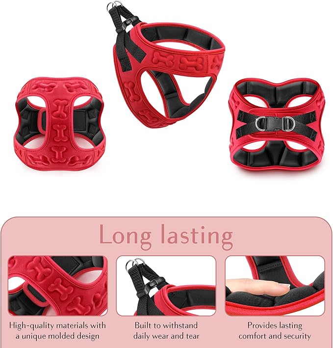 Comfort Fit No Pull Dog Harness – Adjustable Step-in Vest for Small, Medium & Large Dogs, Soft Padded with Leash Clips, Reflective Straps & Handle