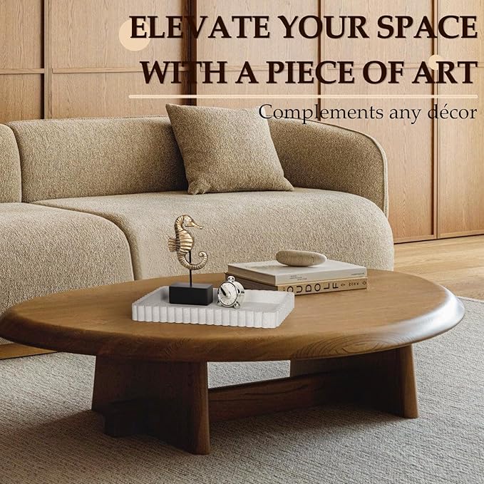 Concrete Decorative Tray for Coffee Table Decor, 14" Coffee Table Tray Ottoman Tray Table Centerpieces, Rectangular Modern Decorative Trays for Home Decor, Living Room, Entry, Granite