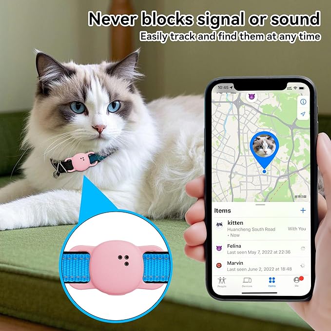 DDJ for Tile Life360 Sticker (2024) Tracker Cat Collar Case, 2-Pack Silicone Anti-Lost Protective Cover Tile Tracker Holder for Dog & Pet Collars, Ultra Durable, Easy Installation, Lightweight, Pink
