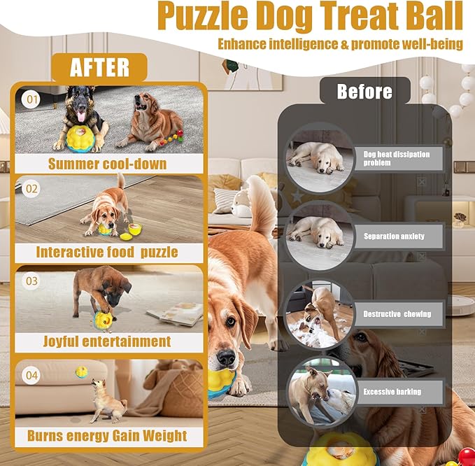 Interactive Dog Toys,Dog Puzzle Toy Treat Dispensing Pet Toys Pupsicles for Dogs Large,Frozen Treat Dogs Holder(2 Pack)