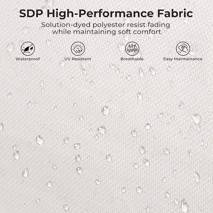 Grand patio 6-Piece Wicker Outdoor Furniture Set with Natural Thick Cushions and Coffee Table, Patio Sofa Conversation Set for Backyard, Balcony, Garden