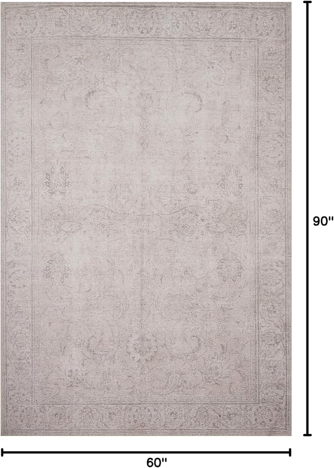 Loloi Loren Collection LQ-12 Sand 5'-0" x 7'-6" Area Rug