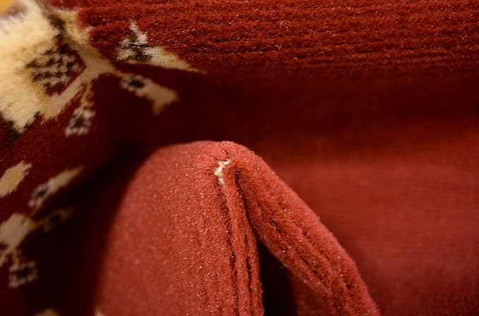 Unique Loom Reza Collection Traditional Persian Style Area Rug, 3 ft x 16 ft 5 in, Burgundy/Ivory