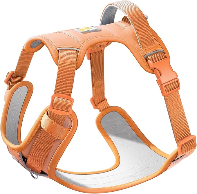 Core Dog Harness with Handle and Pocket, Sliver ion Inner Fabric, Wear-Resistant Shell Fabric, Reflective and Soft Padded (Coral Orange, Size Small)