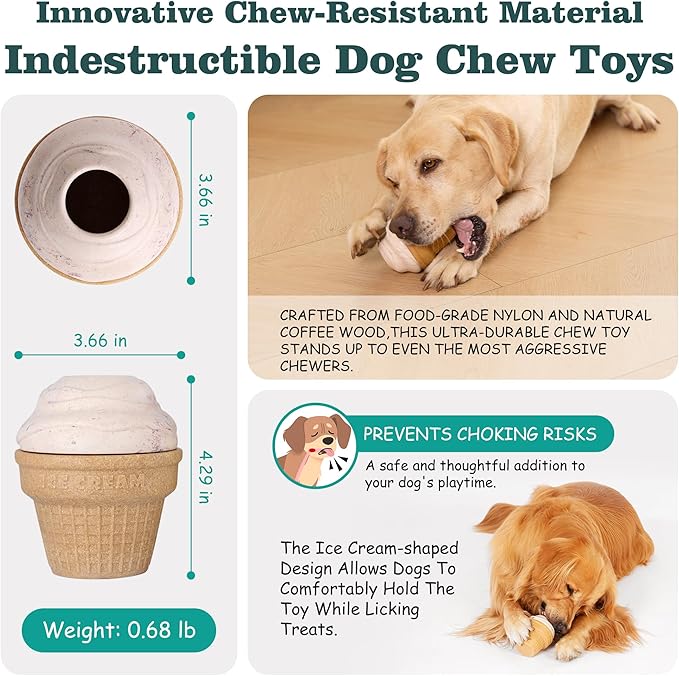 Multi-Functional Interactive Dog Toys for Aggressive Chewers, Indestructible Dog Toys for Small/Medium/Large Breeds,Frozen Dog Treat Dispenser to Keep Them Busy,Reduces Anxiety(Pack of 2)