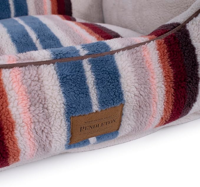 Pendleton Berber Kuddler Dog Bed - Serape Rosewood, L