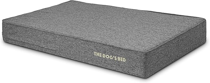 The Dog’s Bed Orthopedic Memory Foam Dog Bed, XL Grey Linen 46x28, Pain Relief for Arthritis, Hip & Elbow Dysplasia, Post Surgery, Lameness, Calming, Waterproof Washable Covers