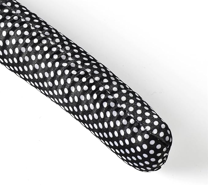 Satin Padded Sweater Hangers Polka Dot, Blouse Hanger with Thick & Soft Foam for Bridal Wedding Dress Lingerie, Smooth Silk Covered Shirt Hanger Without Shoulder Bump (5pcs)