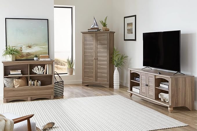 Sauder Harbor View Storage Cabinet/ Pantry Cabinet, Salt Oak finish