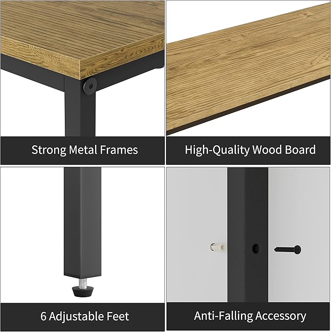 63 Inch Console Table with Power Outlet,Modern Narrow Long Sofa Table Behind Couch,Skinny Entry Table with Black Metal Frame for Entryway,Living Room, Hallway,3D Oak