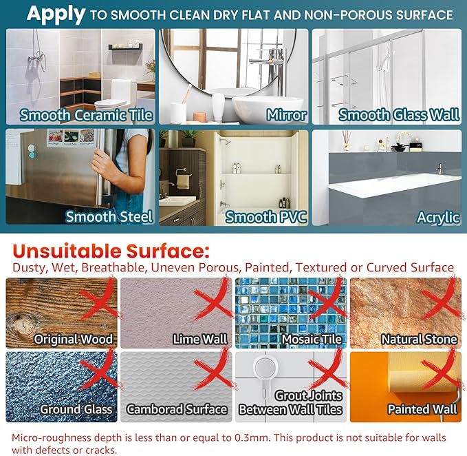 TAILI Suction Towel Hook for Bathroom, Damage-Free Hanging Hooks for Inside Shower Wall, Powerful Vacuum Suction Cup Shower Holder for Towel, Loofah, Cloth, Easy to Install and Remove, White, 4 Pack