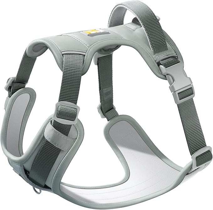 Core Dog Harness with Handle and Pocket, Sliver ion Inner Fabric, Wear-Resistant Shell Fabric, Reflective and Soft Padded (Mist Grey, Size Medium)