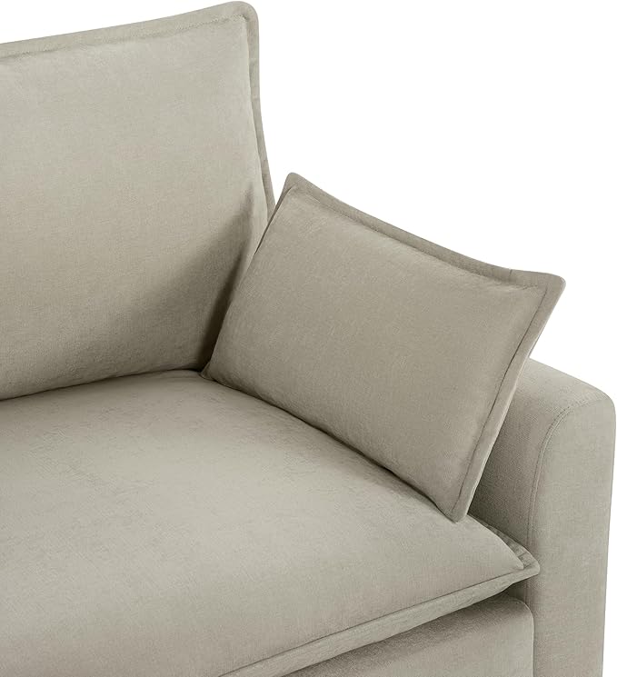 CHITA 147" Oversized Cloud Couch, Modern Modular Sectional Sofa Set for Living Room, 6 Seater U Shaped Sectional Couch, Taupe