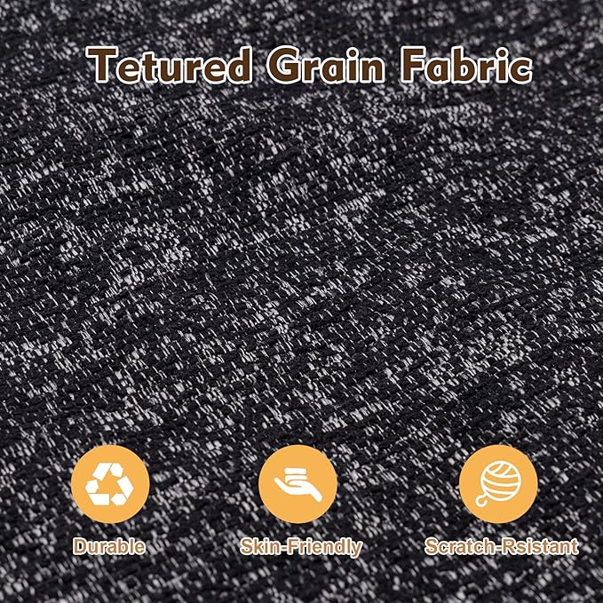 MEISSALIVVE Pull Out Sofa Bed, Queen Size Sleeper Sofa Bed with Wide Armrest & Thick Cushion, 2-in-1 Convertible Couch for Living Room, No Assembly Required (Black)