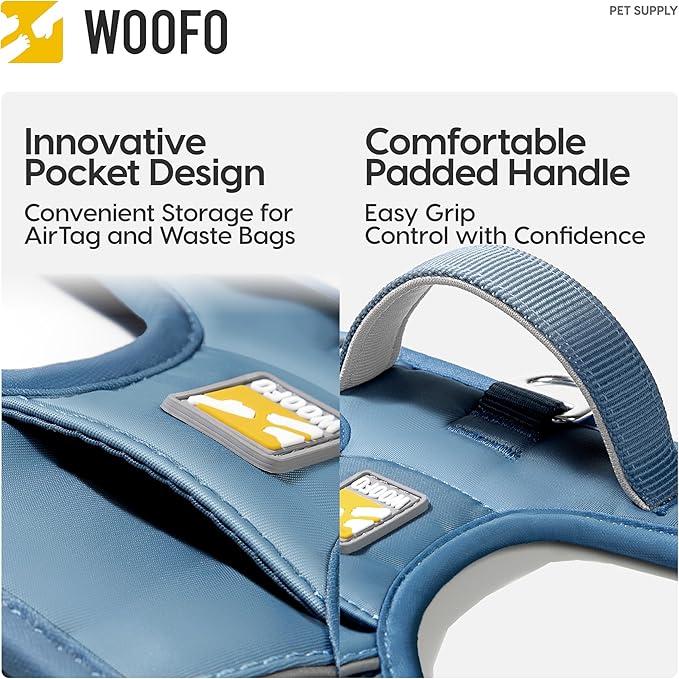 Core Dog Harness with Handle and Pocket, Sliver ion Inner Fabric, Wear-Resistant Shell Fabric, Reflective and Soft Padded (Avocado Green, Size Small)