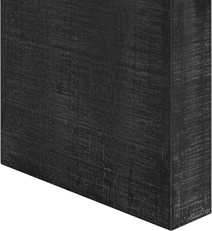 Merax Black Entryway Table Narrow, Curved Edge and Natural Texture Console Table for Living Room, Hallway and Bedroom