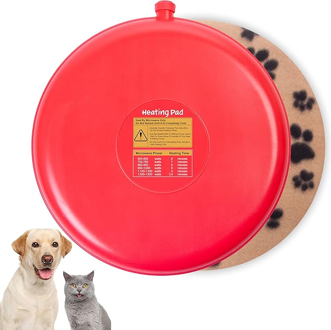 Original Pet Heating Pad Microwave, Snuggle Warming Safe Outdoor Newborn Kitten Puppy Pet Bed Warmer, Gel Reusable Heat Disc, Waterproof Heating Disk for Dog Cat Rabbit and Guinea Pig Gifts