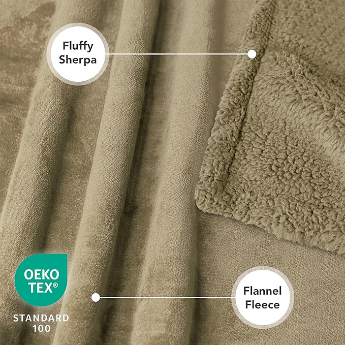 PetAmi Dog Blanket for Small Medium Dogs, Pet Bed Blanket Cat Puppy Kitten, Fleece Furniture Couch Cover Protector Sofa Car, Soft Sherpa Dog Throw Plush Reversible Washable, Mini 29x40 Solid Taupe
