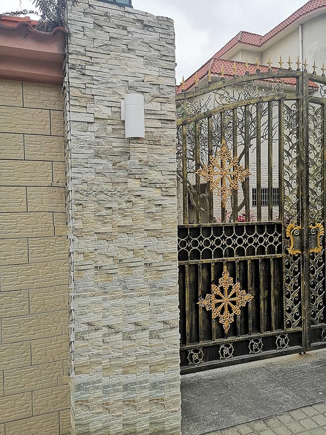 Outdoor Wall Lamp, Exterior Lighting Fixture - ETL Listed, Aluminum Waterproof Wall Mount Cylinder Design - Up/Down Light Fixture for Porch, Backyard or Patio