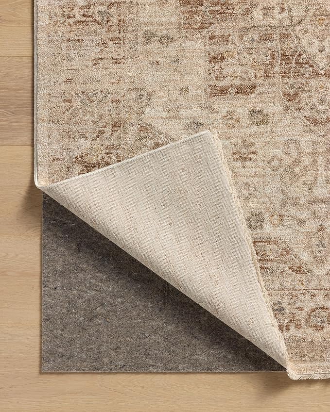 Loloi Magnolia Home by Joanna Gaines Junie Collection JUE-04 Natural/Clay 7'-10" x 7'-10", .38" Pile Height, Round Area Rug