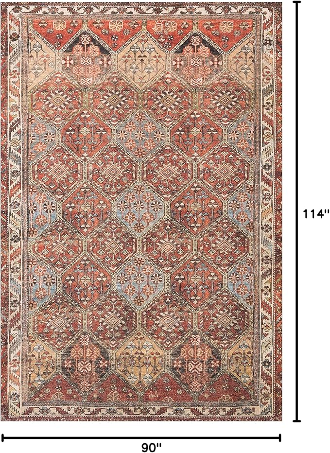 Loloi Loren Collection LQ-16 Spice/Multi 7'-6" x 9'-6" Area Rug