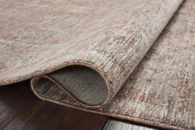 Loloi Magnolia Home by Joanna Gaines Millie Collection MIE-04 Brick/Fog 3'-6" x 5'-6", .25" Pile Height, Accent Rug