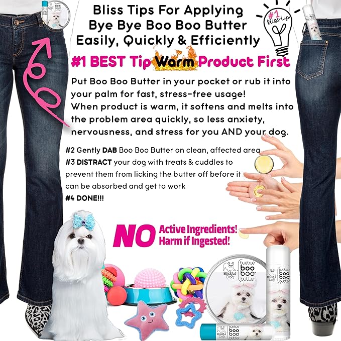 The Blissful Dog .50 oz Tube Maltese Booboo Butter