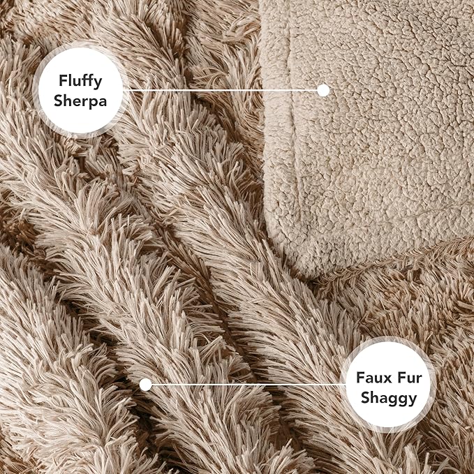 PetAmi Waterproof Dog Blanket for Small Medium Dogs, Calming Fleece Cat Blanket, Couch Protector Washable Sherpa Faux Fur Pet Throw for Puppy, Soft Reversible 29x40 Taupe