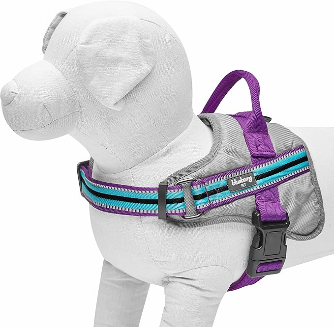 Blueberry Pet Reflective Dog Harness Medium Sized Dog Pink Dog Harness for Large Dogs