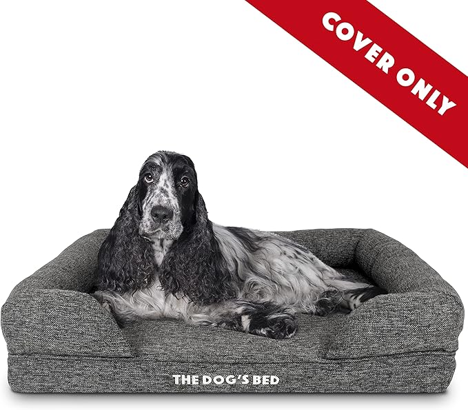 The Dog's Bed Replacement Outer Cover ONLY (Outer Cover ONLY - NO Bed, NO Waterproof Inner) for The Dog's Bed, Washable Oxford Fabric, Medium (Grey Linen)