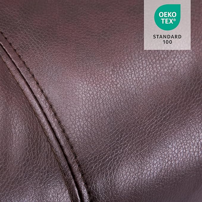 MCombo Electric Power Lift Recliner Chair Sofa with Massage and Heat for Elderly, 3 Positions, 2 Side Pockets, and Cup Holders, USB Ports, Faux Leather 7040 (Dark Brown, Medium)