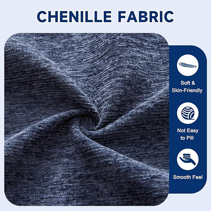 107” Chenille Modular Sectional Sofa, Modern Sofa Couch for Living Room, High Density Sponges Cloud Couch Sectional, L-Shape Couches for Living Room, Blue