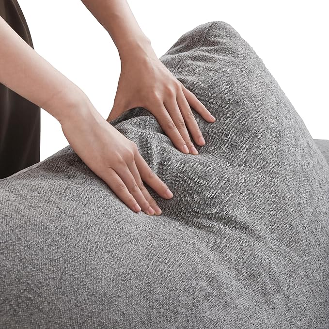 Cloud Couch Modular Sectional Sofa,160.6" L Shaped Convertible Sectional Sofas with Storage Ottoman for Living Room,Minimalist Deep 5 Seater, Covers Washable&Replaceable(Grey)