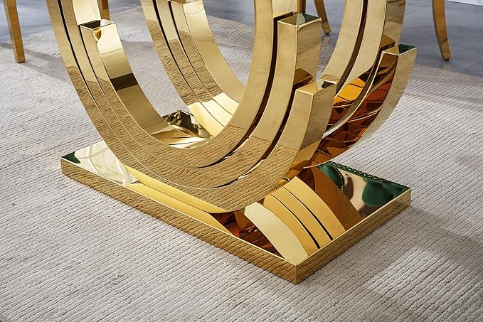 70 ''Glass Dining Table,Rectangle Glass Kitchen Table w/Tempered Glass Tabletop and Stainless Steel Base, Modern Glass Dining Room Table for Home, Kitchen, Dining Room