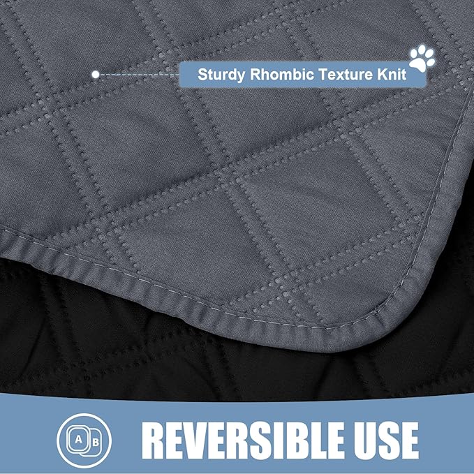 Smiry Waterproof Dog Blanket, Reversible Dog Bed Cover Pet Blanket, Soft Pet Couch Covers for Sofa Washable, Bed Couch Sofa Furniture Protector for Puppy Cat Kids (30"x90", Dark Grey/Black)