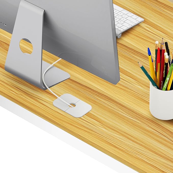 SHW 55 x 60 Inches Commercial-Grade L-Shape Corner Office Computer Desk, Oak