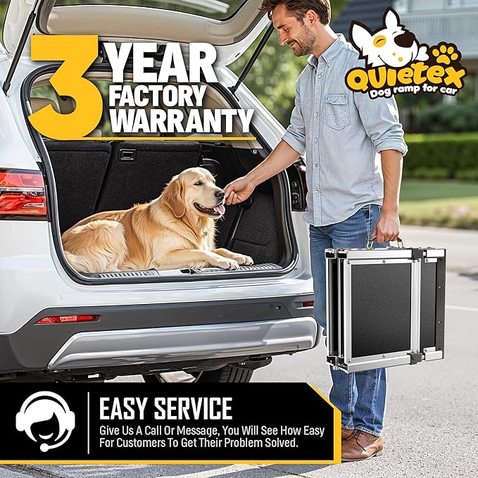 ππππ ππ©π π«ππππ Extra Long 71βDog Ramp for Car with Adjustable Head, Folding Pet Ramp for Large Dogs with Non-Slip Rug Surface, Dog Ramps Up to 330 lb for Car SUV Truck Bed Couch