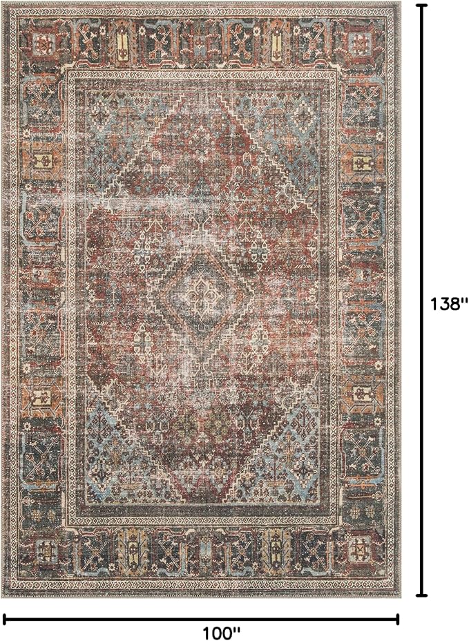 Loloi Loren Collection LQ-13 Brick/Midnight 8'-4" x 11'-6" Area Rug