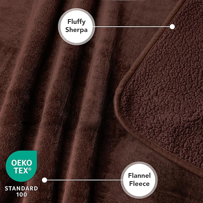 PetAmi Waterproof Dog Blanket for Medium Large Dogs, Pee Proof Pet Blanket for Couch Bed, Reversible Water Proof Blanket for Puppy Indoor Cat, Soft Dog Fleece Blankets Washable, 40x60 Brown