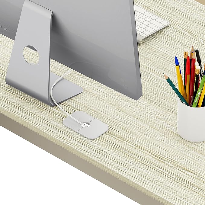 SHW 55 x 60 Inches Commercial-Grade L-Shape Corner Office Computer Desk, Maple