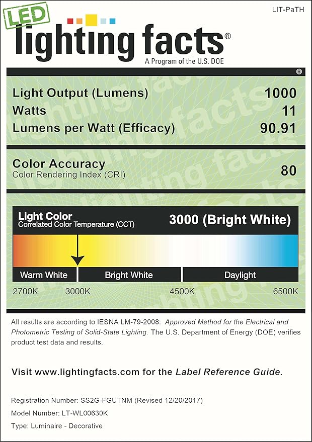 LIT-PaTH Outdoor LED Wall Lantern, White Large Exterior Wall Light Fixture, 3000K Warm White, 11W 1000 Lumen, Anti-Rust Aluminum Porch Lighting for Outside, Patio, Garage, 1 Pack