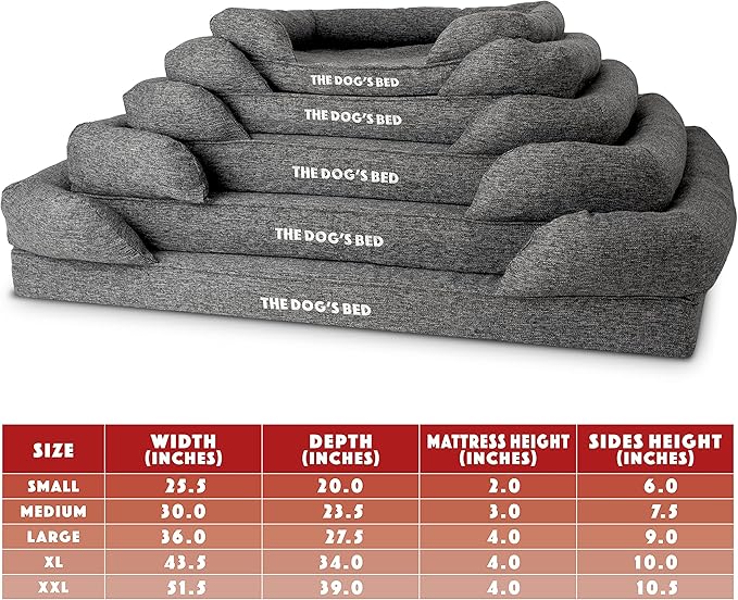 The Dog's Bed Replacement Outer Cover ONLY (Outer Cover ONLY - NO Bed, NO Waterproof Inner) for The Dog's Bed, Washable Oxford Fabric, Medium (Grey Linen)
