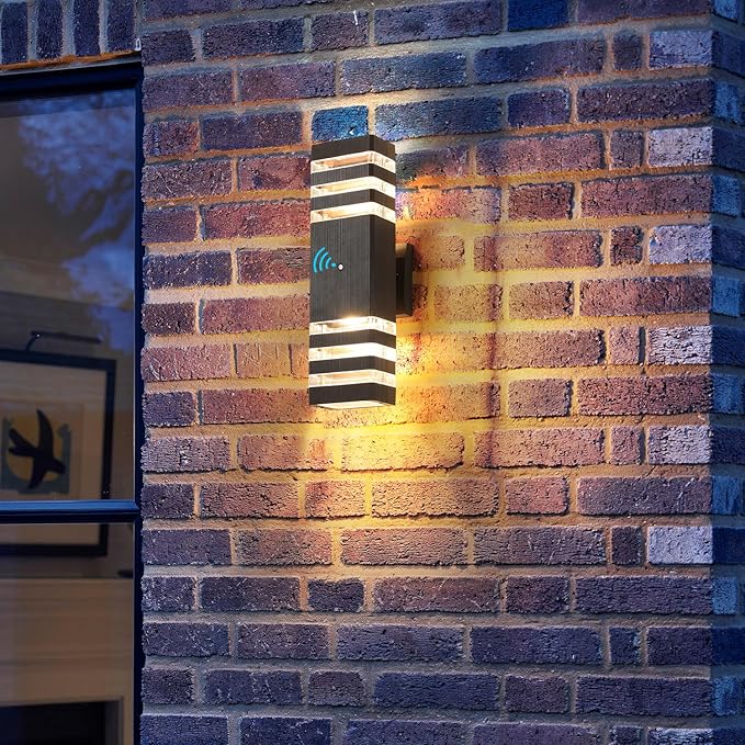 Dusk to Dawn Outdoor Light Fixture 4 Pack, 14W IP65 3000K 1100LM Warm White Outdoor Wall Lights, up and Down Lights Outdoor, Aluminum Waterproof Outside Lights for House Porch Patio